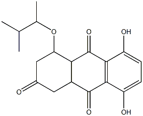 4-(1,2-dimethylpropoxy)-5,8-dihydroxy-3,4,4a,9a-tetrahydro-2,9,10(1H)-anthracenetrione Struktur