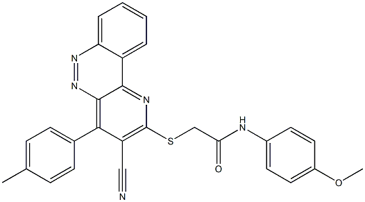 2-{[3-cyano-4-(4-methylphenyl)pyrido[3,2-c]cinnolin-2-yl]sulfanyl}-N-(4-methoxyphenyl)acetamide Struktur