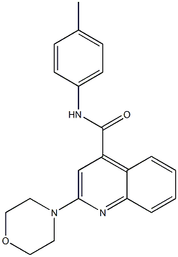 N-(4-methylphenyl)-2-(4-morpholinyl)-4-quinolinecarboxamide Struktur