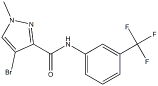 4-bromo-1-methyl-N-[3-(trifluoromethyl)phenyl]-1H-pyrazole-3-carboxamide Struktur