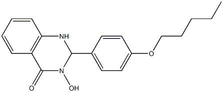 3-hydroxy-2-[4-(pentyloxy)phenyl]-2,3-dihydro-4(1H)-quinazolinone Struktur