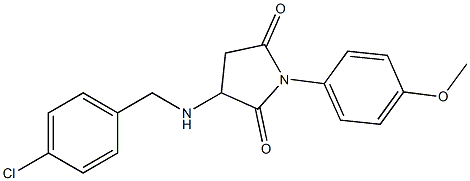 3-[(4-chlorobenzyl)amino]-1-(4-methoxyphenyl)-2,5-pyrrolidinedione Struktur