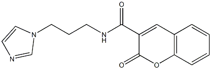 N-[3-(1H-imidazol-1-yl)propyl]-2-oxo-2H-chromene-3-carboxamide Struktur