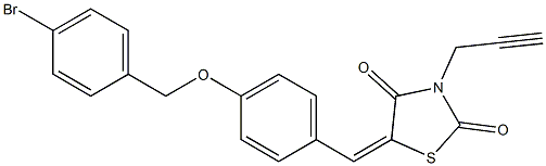 5-{4-[(4-bromobenzyl)oxy]benzylidene}-3-(2-propynyl)-1,3-thiazolidine-2,4-dione Struktur