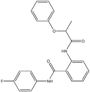 N-(4-fluorophenyl)-2-[(2-phenoxypropanoyl)amino]benzamide Struktur