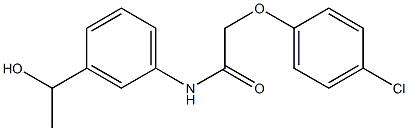 2-(4-chlorophenoxy)-N-[3-(1-hydroxyethyl)phenyl]acetamide Struktur