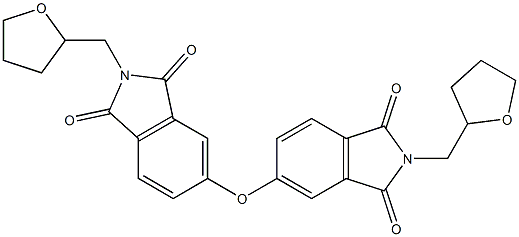 5-{[1,3-dioxo-2-(tetrahydro-2-furanylmethyl)-2,3-dihydro-1H-isoindol-5-yl]oxy}-2-(tetrahydro-2-furanylmethyl)-1H-isoindole-1,3(2H)-dione Struktur