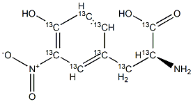 3-Nitro-L-tyrosine-13C9 Struktur