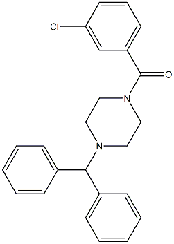 (4-benzhydryl-1-piperazinyl)(3-chlorophenyl)methanone Struktur