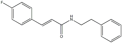 (E)-3-(4-fluorophenyl)-N-phenethyl-2-propenamide Struktur