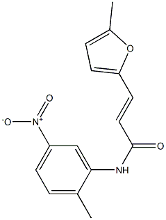 (E)-3-(5-methyl-2-furyl)-N-(2-methyl-5-nitrophenyl)-2-propenamide Struktur