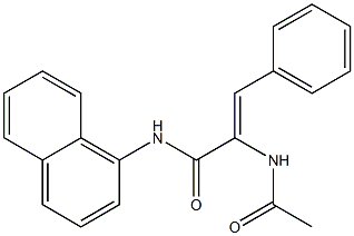 (Z)-2-(acetylamino)-N-(1-naphthyl)-3-phenyl-2-propenamide Struktur