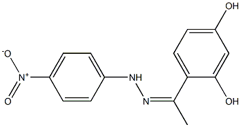 1-(2,4-dihydroxyphenyl)-1-ethanone N-(4-nitrophenyl)hydrazone Struktur