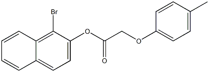 1-bromo-2-naphthyl 2-(4-methylphenoxy)acetate Struktur