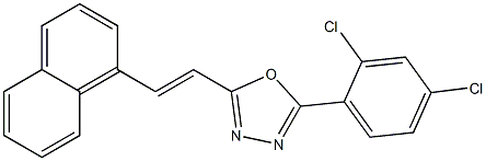 2-(2,4-dichlorophenyl)-5-[(E)-2-(1-naphthyl)ethenyl]-1,3,4-oxadiazole Struktur