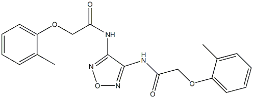 2-(2-methylphenoxy)-N-(4-{[2-(2-methylphenoxy)acetyl]amino}-1,2,5-oxadiazol-3-yl)acetamide Struktur