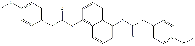 2-(4-methoxyphenyl)-N-(5-{[2-(4-methoxyphenyl)acetyl]amino}-1-naphthyl)acetamide Struktur