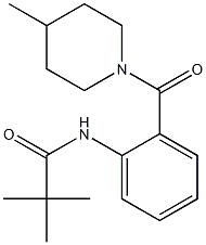 2,2-dimethyl-N-{2-[(4-methyl-1-piperidinyl)carbonyl]phenyl}propanamide Struktur