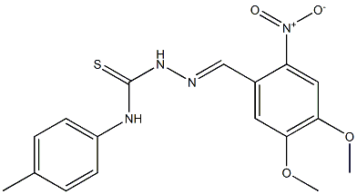 2-[(E)-(4,5-dimethoxy-2-nitrophenyl)methylidene]-N-(4-methylphenyl)-1-hydrazinecarbothioamide Struktur