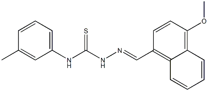 2-[(E)-(4-methoxy-1-naphthyl)methylidene]-N-(3-methylphenyl)-1-hydrazinecarbothioamide Struktur