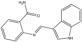 2-{[(E)-1H-indol-3-ylmethylidene]amino}benzamide Struktur