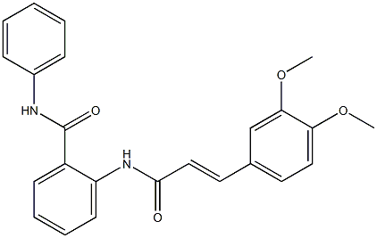 2-{[(E)-3-(3,4-dimethoxyphenyl)-2-propenoyl]amino}-N-phenylbenzamide Struktur