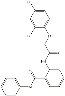 2-{[2-(2,4-dichlorophenoxy)acetyl]amino}-N-phenylbenzamide Struktur