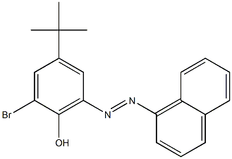 2-bromo-4-(tert-butyl)-6-[(E)-2-(1-naphthyl)diazenyl]phenol Struktur