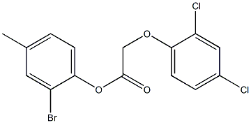 2-bromo-4-methylphenyl 2-(2,4-dichlorophenoxy)acetate Struktur