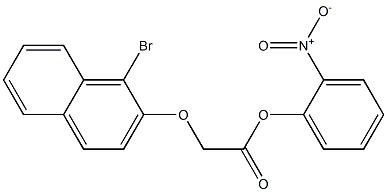 2-nitrophenyl 2-[(1-bromo-2-naphthyl)oxy]acetate Struktur