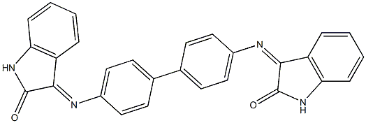 3-({4'-[(2-oxo-1,2-dihydro-3H-indol-3-ylidene)amino][1,1'-biphenyl]-4-yl}imino)-1H-indol-2-one Struktur