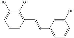 3-{[(3-hydroxyphenyl)imino]methyl}-1,2-benzenediol Struktur