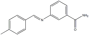 3-{[(E)-(4-methylphenyl)methylidene]amino}benzamide Struktur