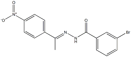 3-bromo-N'-[(E)-1-(4-nitrophenyl)ethylidene]benzohydrazide Struktur