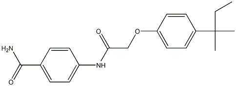 4-({2-[4-(tert-pentyl)phenoxy]acetyl}amino)benzamide Struktur