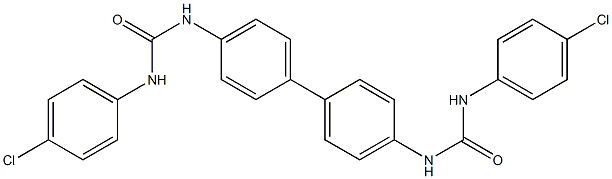 N'-(4'-{[(4-chloroanilino)carbonyl]amino}[1,1'-biphenyl]-4-yl)-N-(4-chlorophenyl)urea Struktur