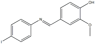 4-{[(4-iodophenyl)imino]methyl}-2-methoxyphenol Struktur