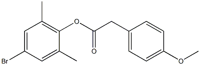 4-bromo-2,6-dimethylphenyl 2-(4-methoxyphenyl)acetate Struktur