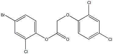 4-bromo-2-chlorophenyl 2-(2,4-dichlorophenoxy)acetate Struktur