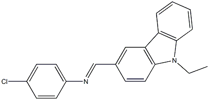 N-(4-chlorophenyl)-N-[(E)-(9-ethyl-9H-carbazol-3-yl)methylidene]amine Struktur