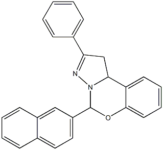 5-(2-naphthyl)-2-phenyl-1,10b-dihydropyrazolo[1,5-c][1,3]benzoxazine Struktur