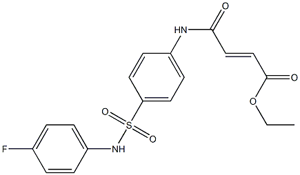 ethyl (E)-4-{4-[(4-fluoroanilino)sulfonyl]anilino}-4-oxo-2-butenoate Struktur