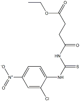 ethyl 4-{[(2-chloro-4-nitroanilino)carbothioyl]amino}-4-oxobutanoate Struktur