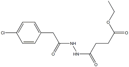 ethyl 4-{2-[2-(4-chlorophenyl)acetyl]hydrazino}-4-oxobutanoate Struktur