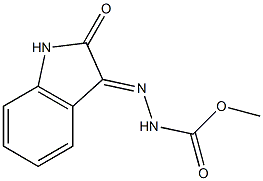 methyl 2-(2-oxo-1,2-dihydro-3H-indol-3-ylidene)-1-hydrazinecarboxylate Struktur