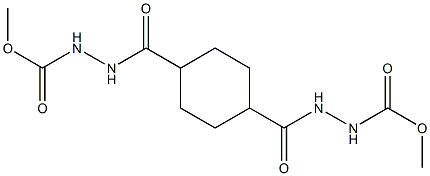 methyl 2-[(4-{[2-(methoxycarbonyl)hydrazino]carbonyl}cyclohexyl)carbonyl]-1-hydrazinecarboxylate Struktur