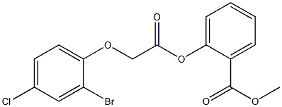 methyl 2-{[2-(2-bromo-4-chlorophenoxy)acetyl]oxy}benzoate Struktur