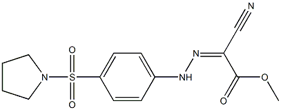 methyl 2-cyano-2-{(Z)-2-[4-(1-pyrrolidinylsulfonyl)phenyl]hydrazono}acetate Struktur