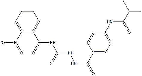 N-({2-[4-(isobutyrylamino)benzoyl]hydrazino}carbothioyl)-2-nitrobenzamide Struktur