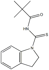 N-(2,3-dihydro-1H-indol-1-ylcarbothioyl)-2,2-dimethylpropanamide Struktur